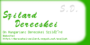 szilard derecskei business card